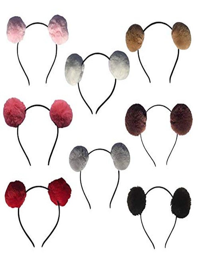 FAMEZA Multicolour Fabric Hoop Animal Soft Pompom Style Flurry Hairband for Kids Costume 6 - Image 1